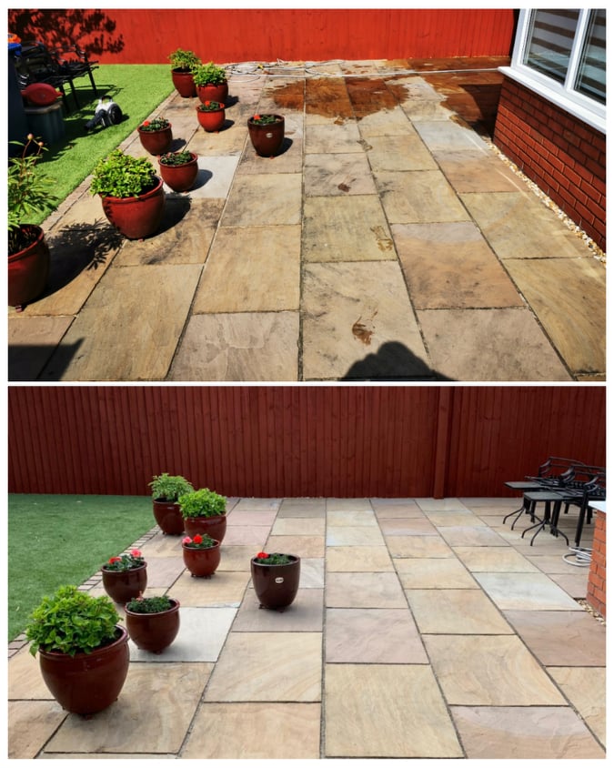 cleaned patio in clitheroe
