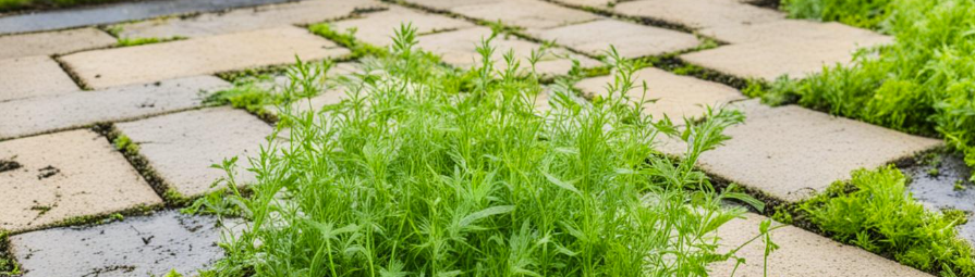 shrub on block paving