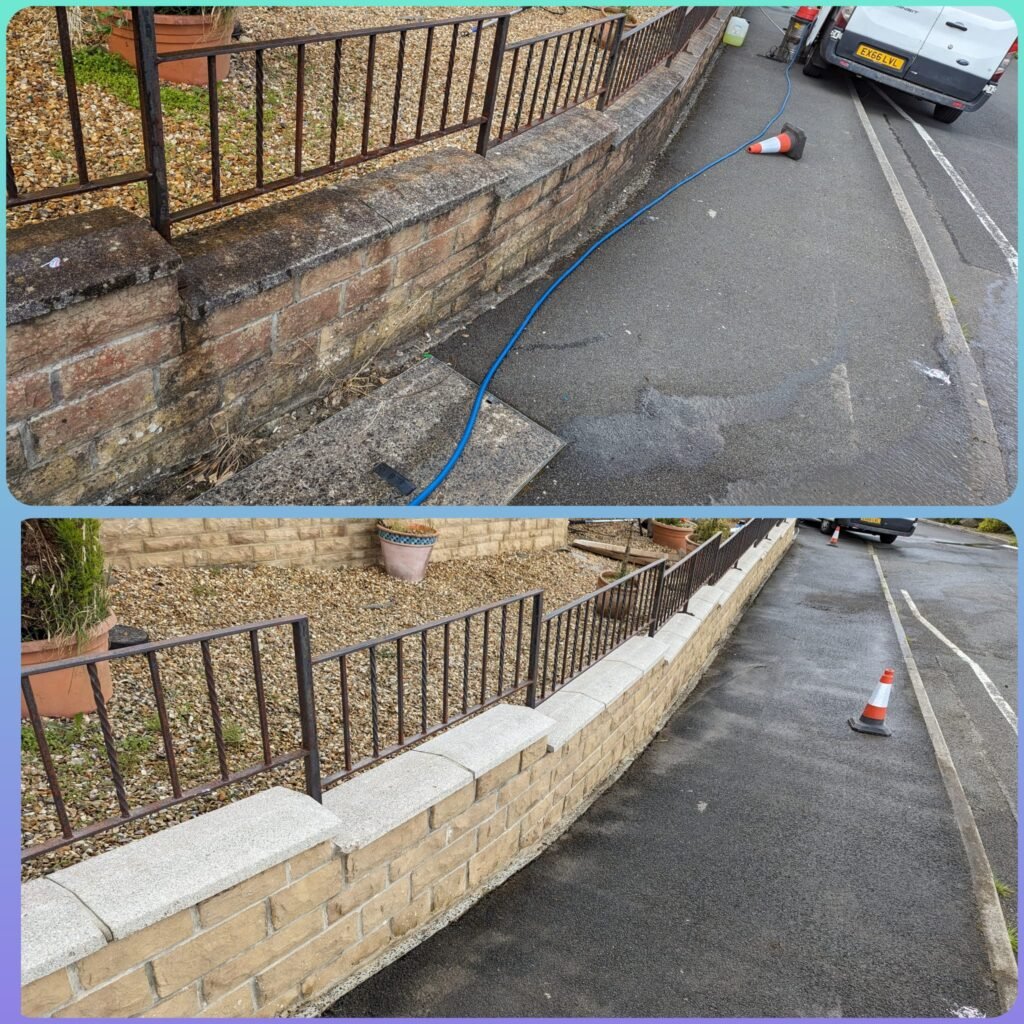 Boundary wall clean